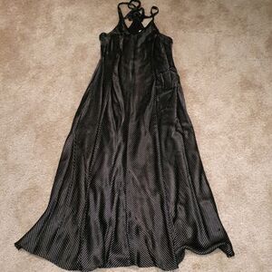 Vtg Bonnie & Clyde Thang Pinstripe Slip Dress S